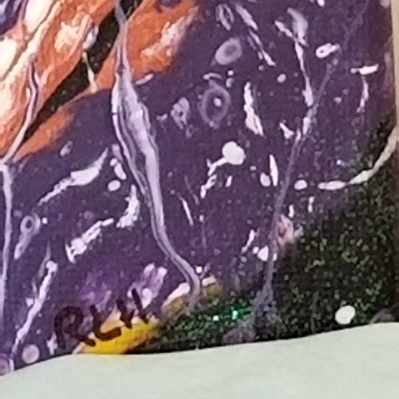 Original Painting 8x10 Purple Yellow Orange - Picture 3 of 8